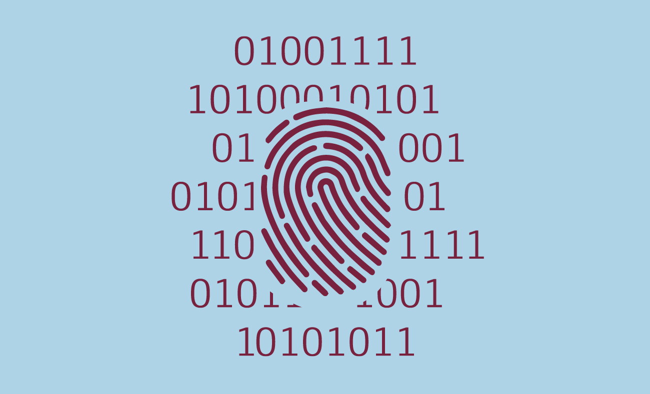 Closing the circle Teaser: Fingerprint with binary numbers in background