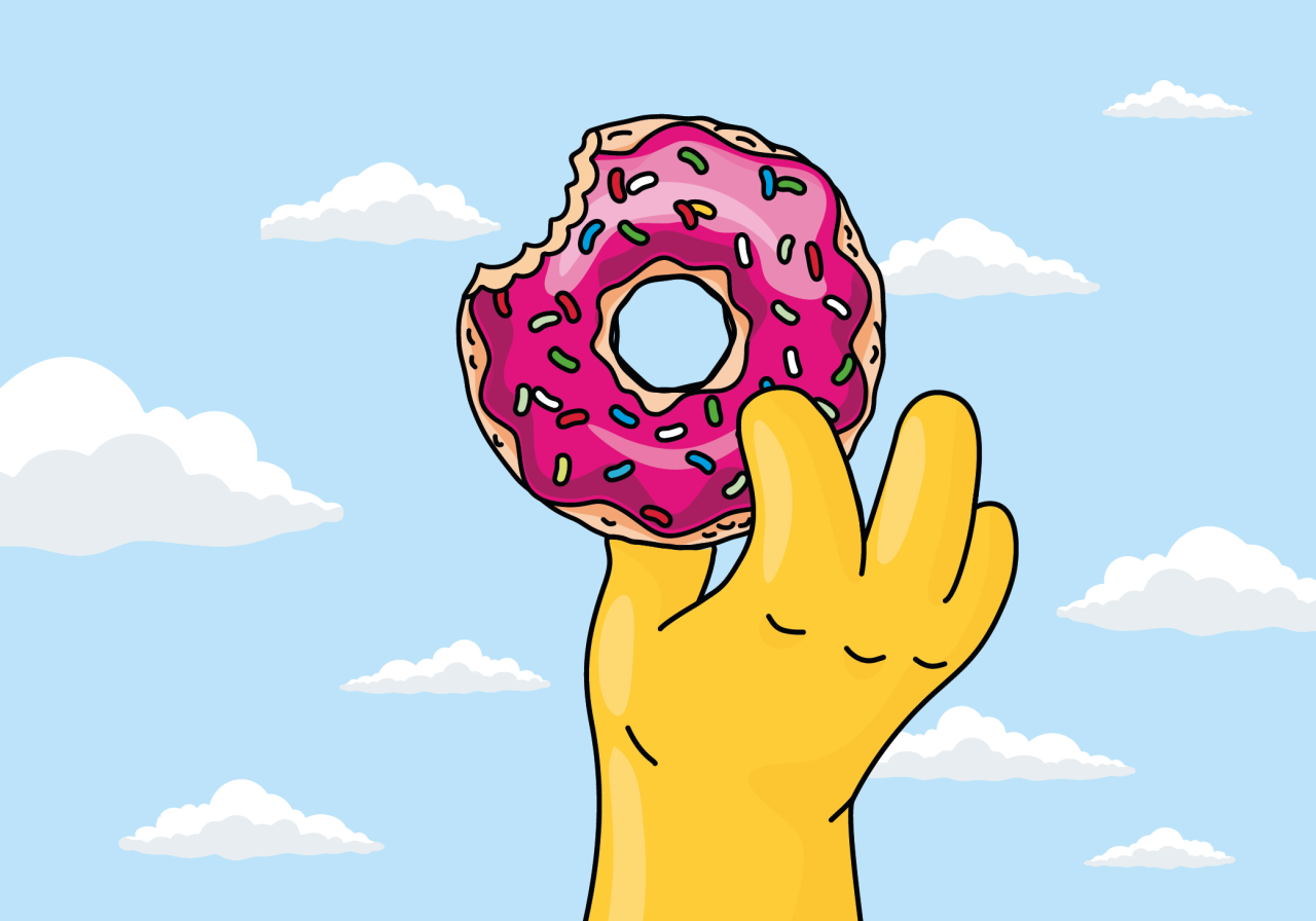 Homer Simpson Hand with donut